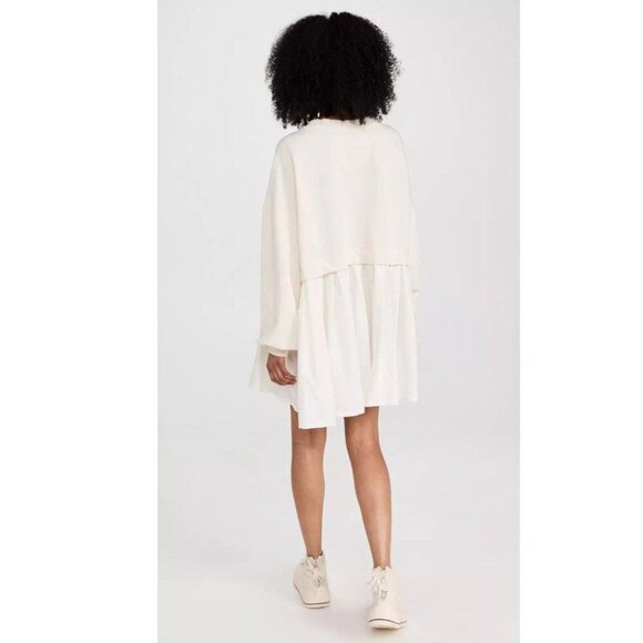 Free People Eleanor Sweatshirt Tunic Dress Oversized Cotton Solid XS NEW - Picture 4 of 10